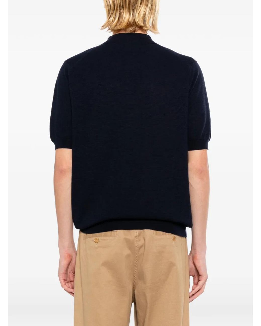 John Smedley Blue 14Singular Polo Shirt for men