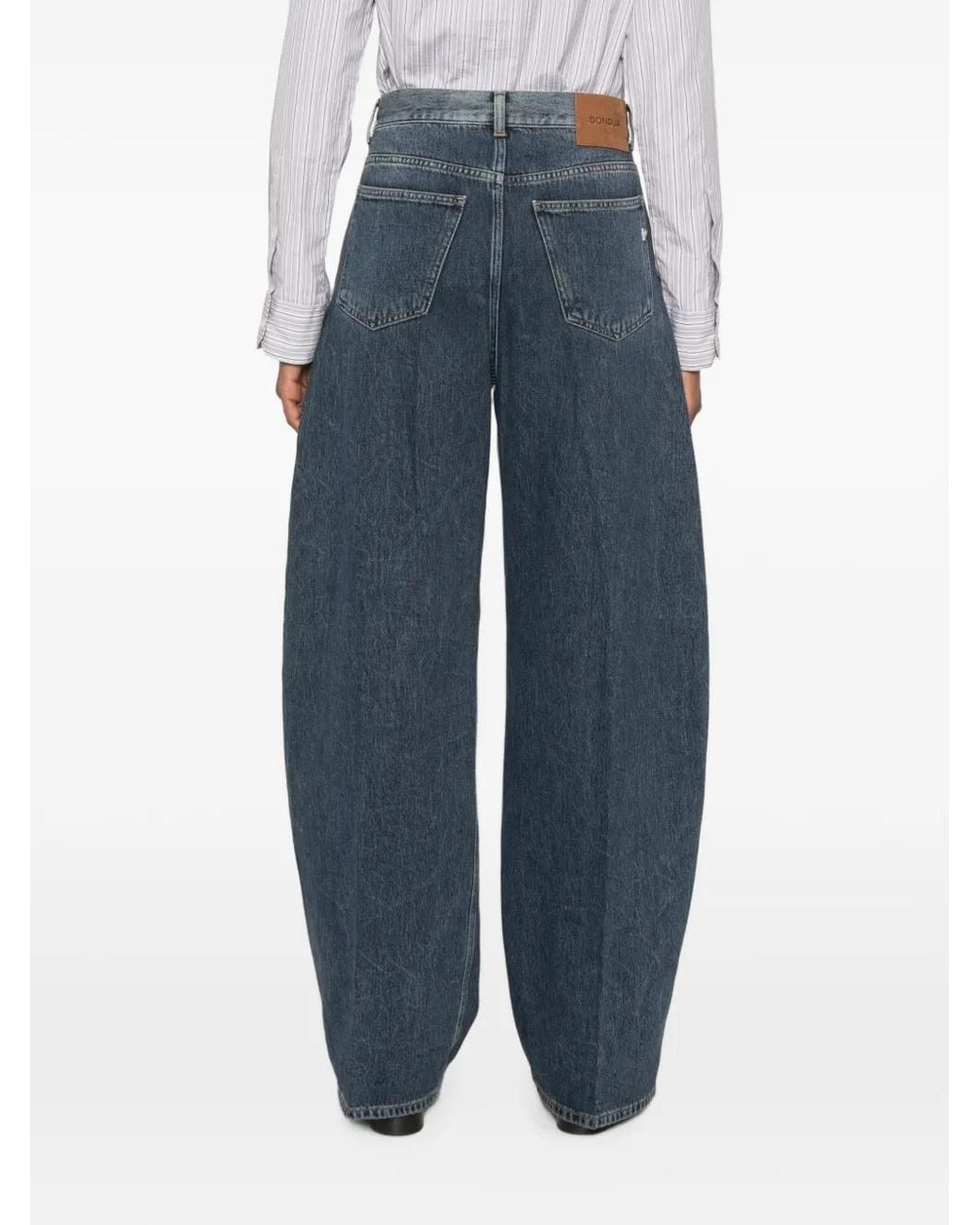 Dondup Blue Alek Wide-Leg Jeans