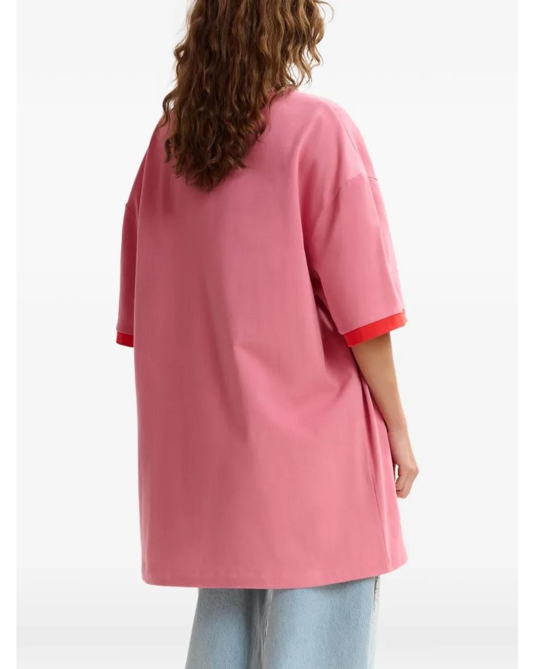 T-Shirt Con Stampa di Essentiel Antwerp in Pink