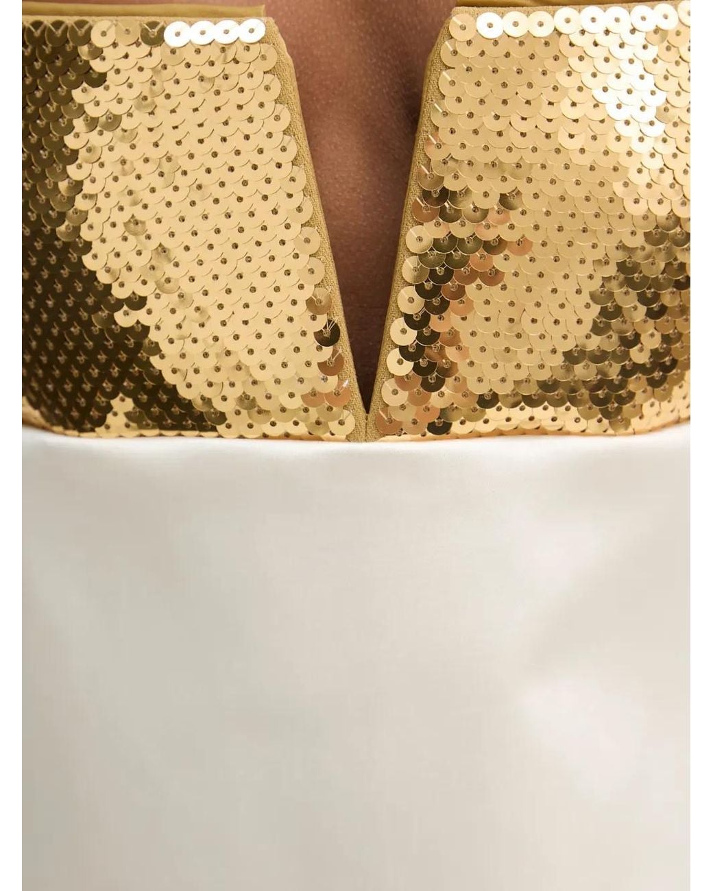 retroféte White Cyra Sequin-Embellished A-Line Mini Dress