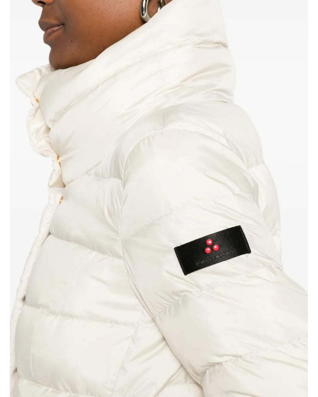 Peuterey White Quilted Minimalist Coat