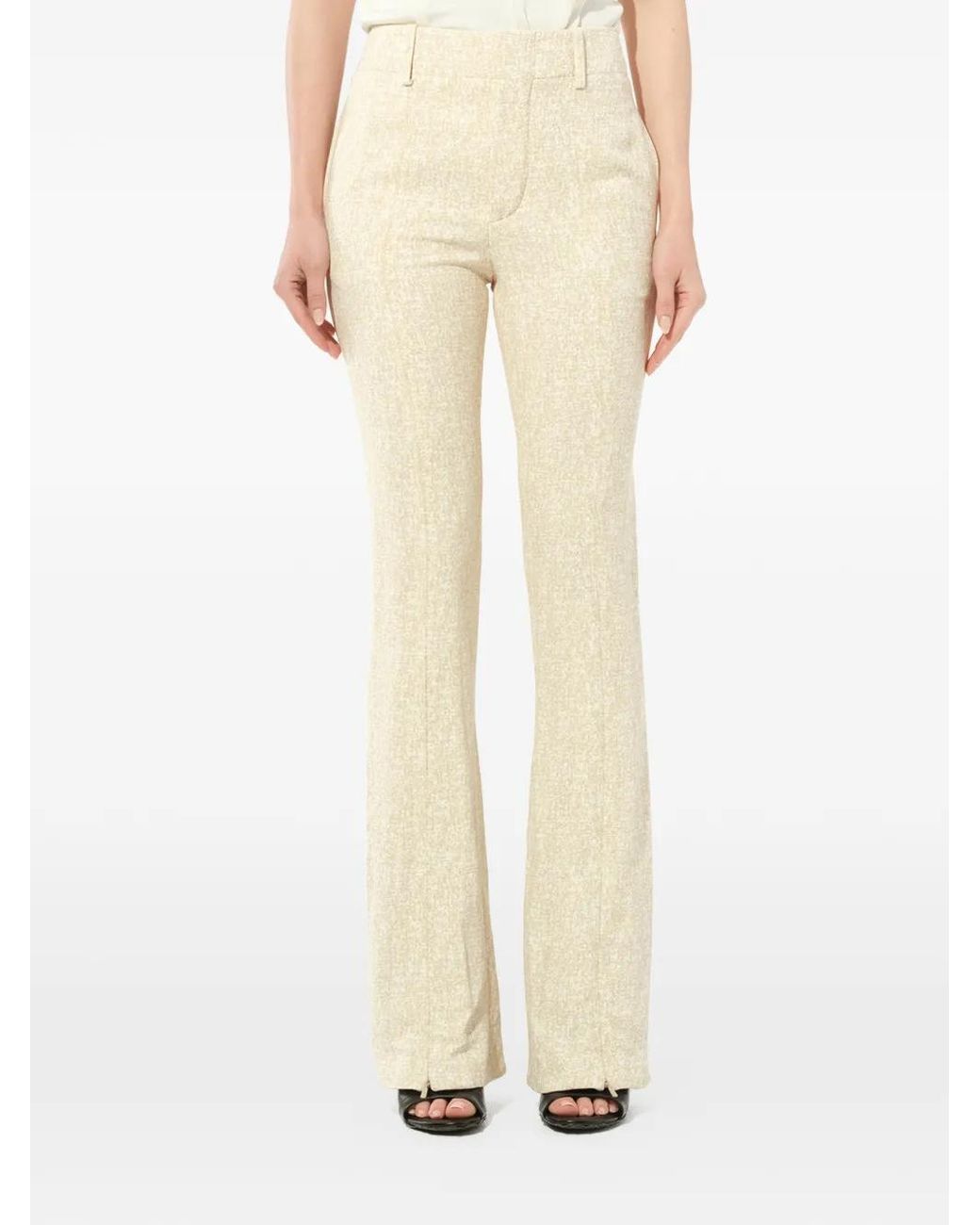 Chloé Natural Split-Cuff Trousers