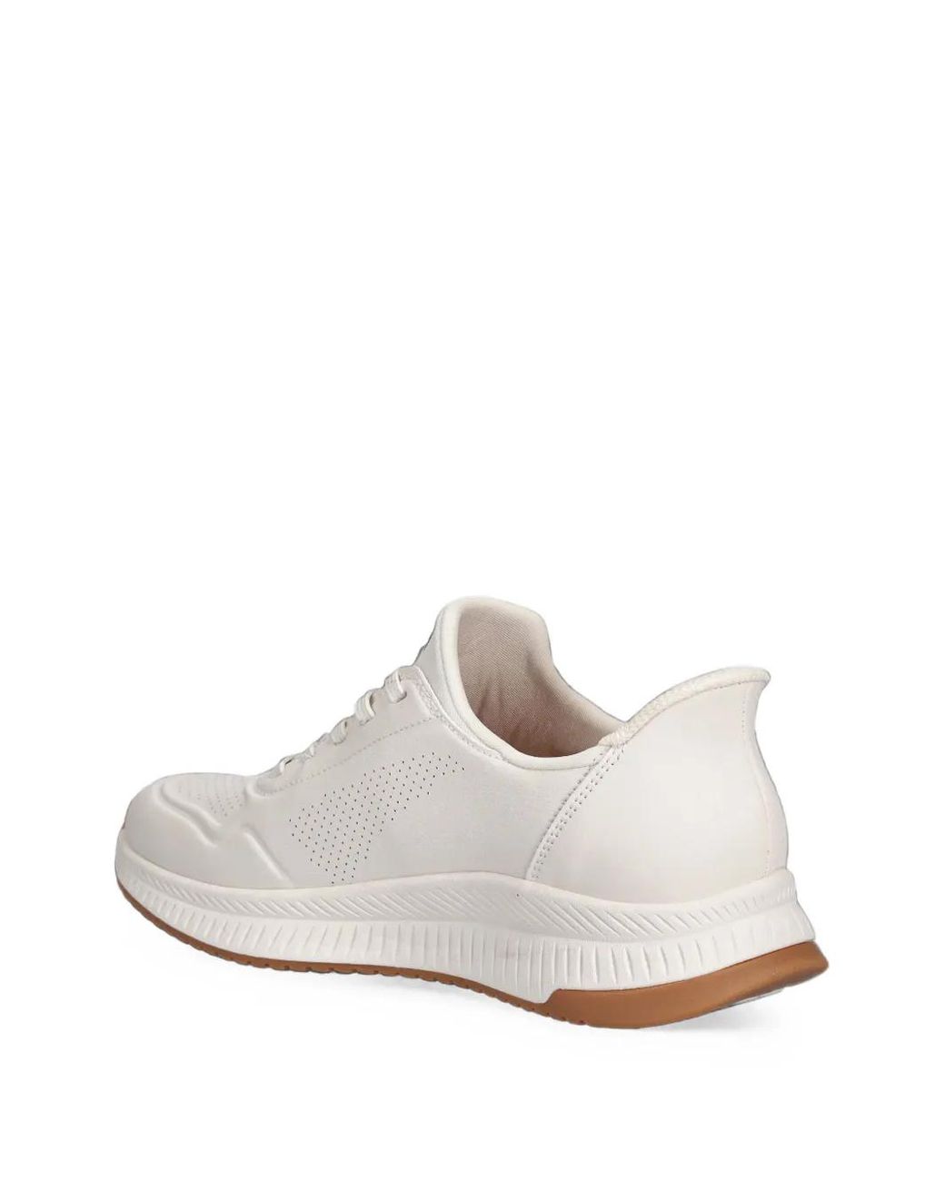 Skechers White Bobs Squad 4 Slip-Ins Perforated Sneakers
