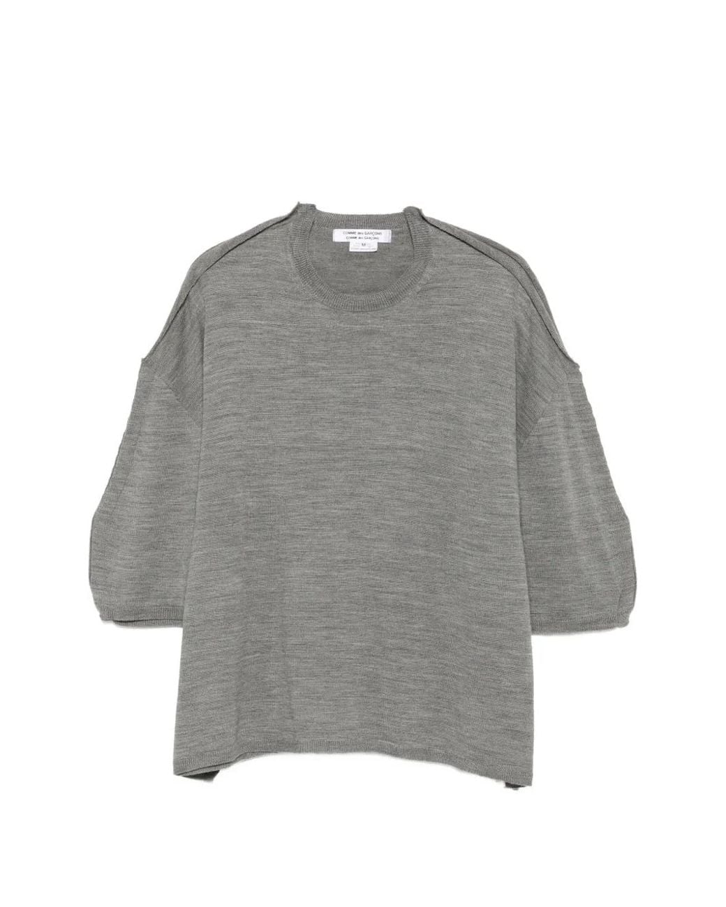 Comme des Garçons Gray Raw-Edge Panelled Sweater