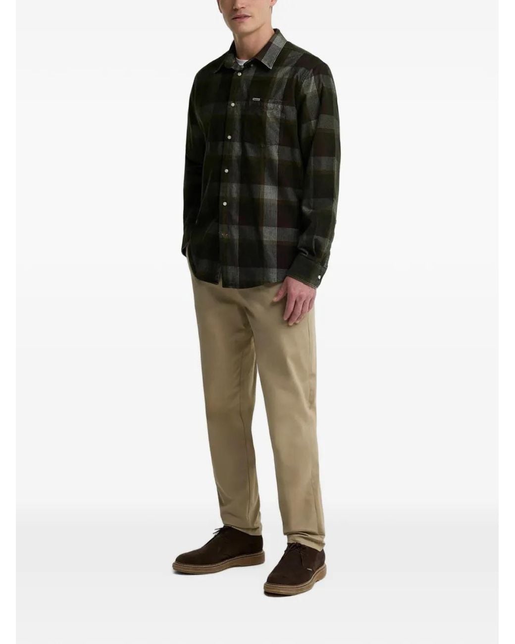 Barbour Brown Harefield Suede Derby Shoes for men