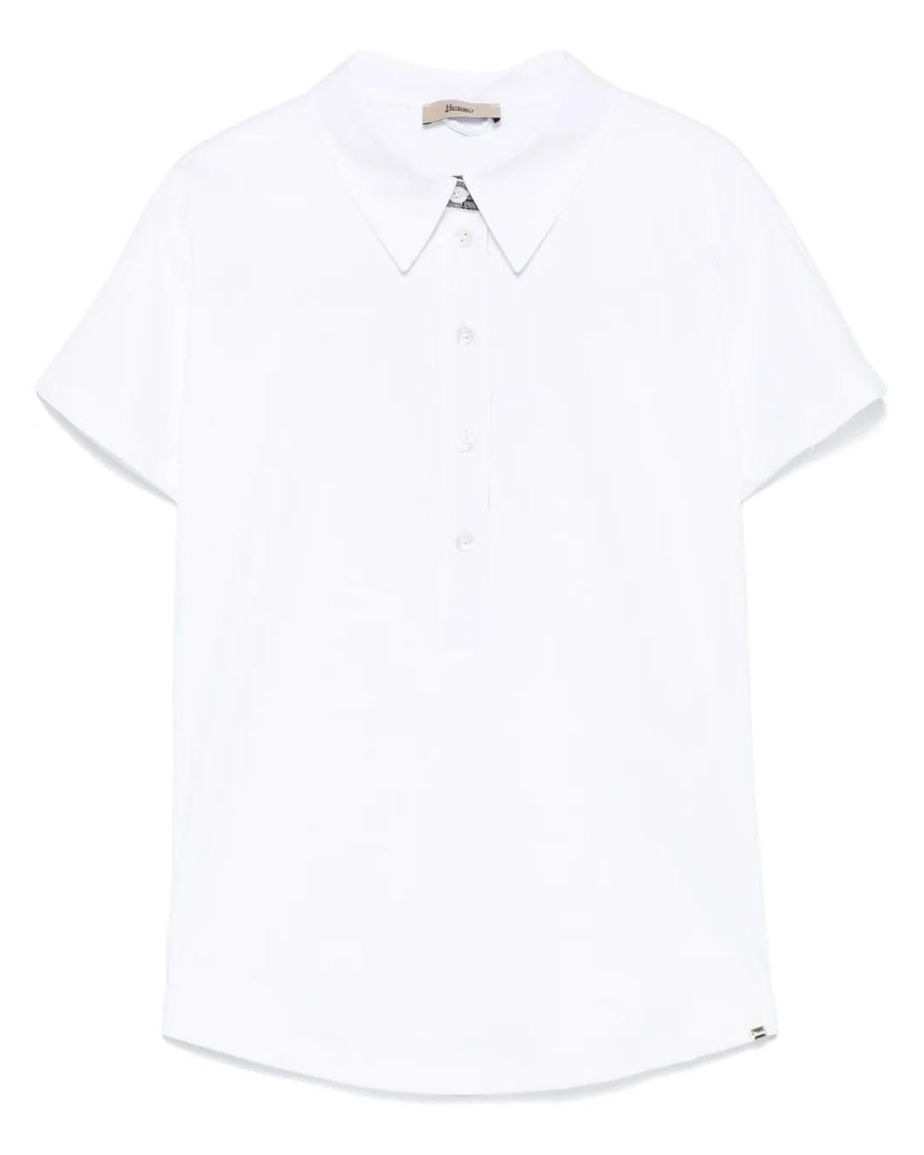 Herno White Cotton Polo Shirt