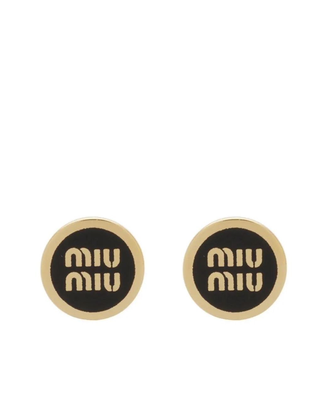 Miu Miu Metallic Miumiu Orecchini Logo