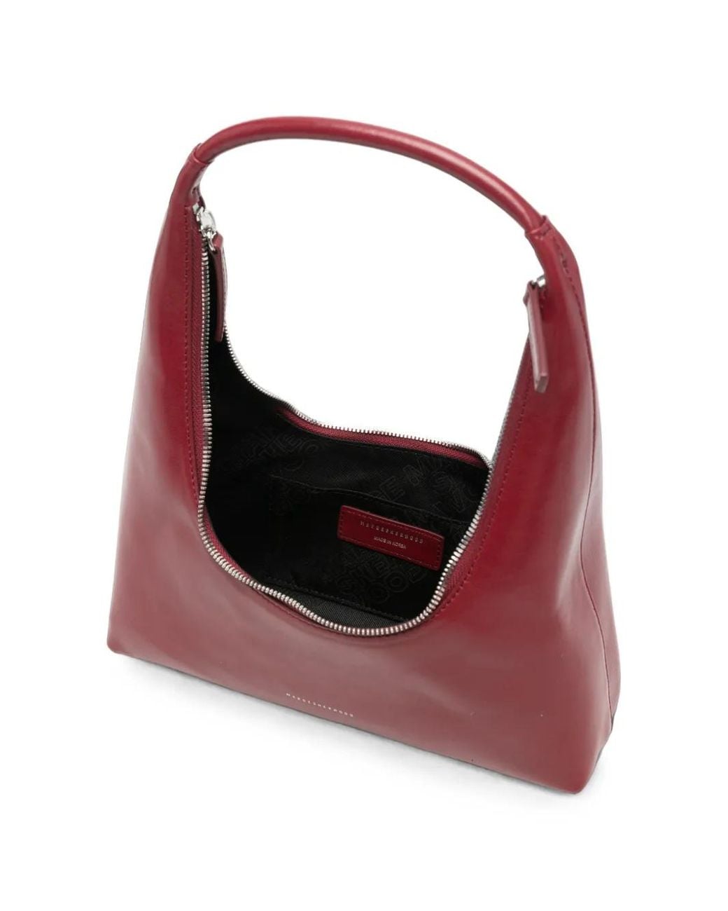 MARGE SHERWOOD Red Logo-Print Leather Shoulder Bag
