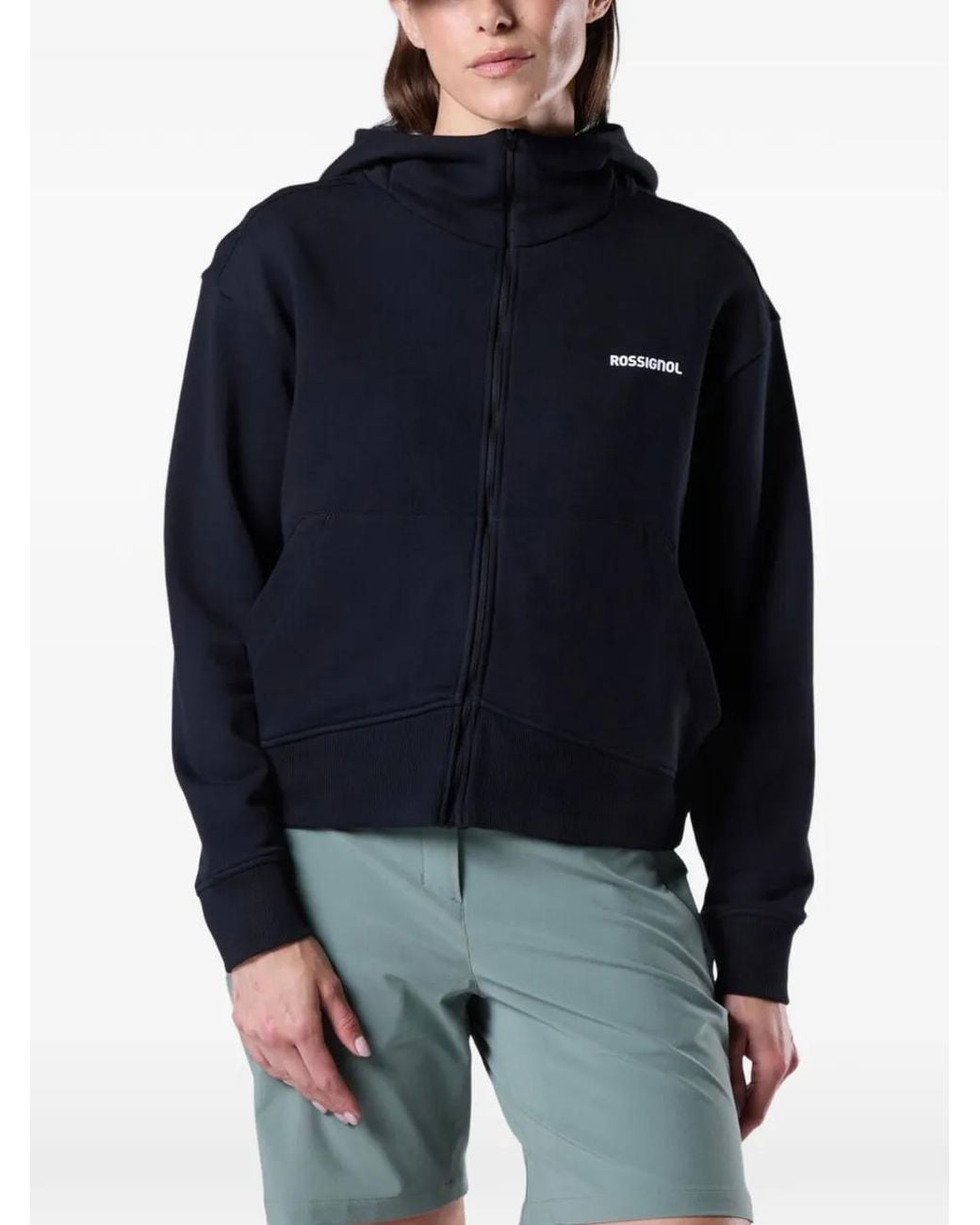 Rossignol Black Logo Full-Zip Hoodie