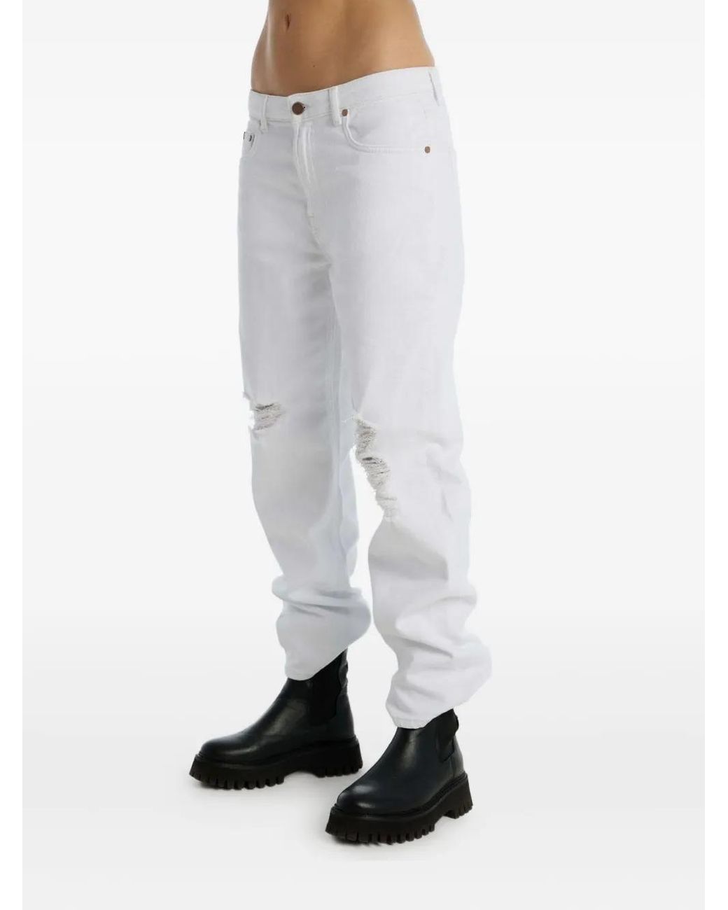 No44 White Saint Distressed Jeans