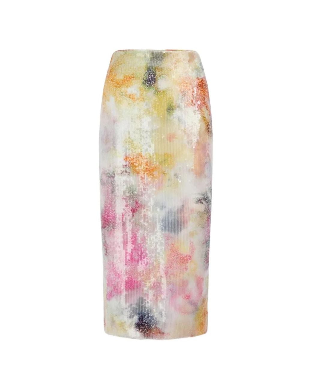 Aje. White Sybilla Sequin-Embellished Midi Skirt