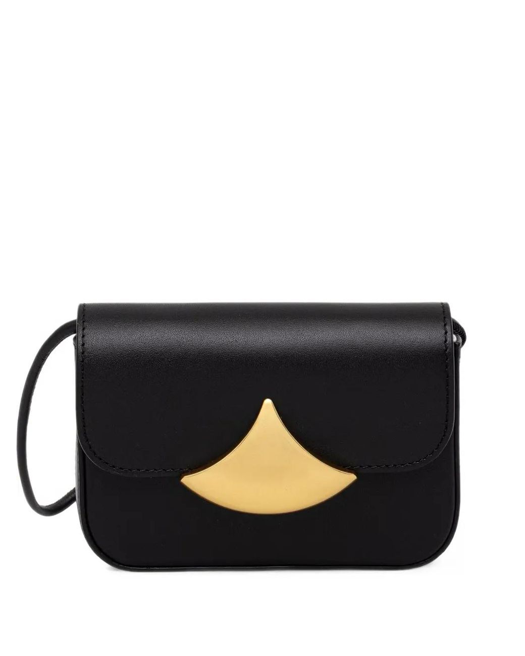 Sessun Black Leather Shoulder Bag