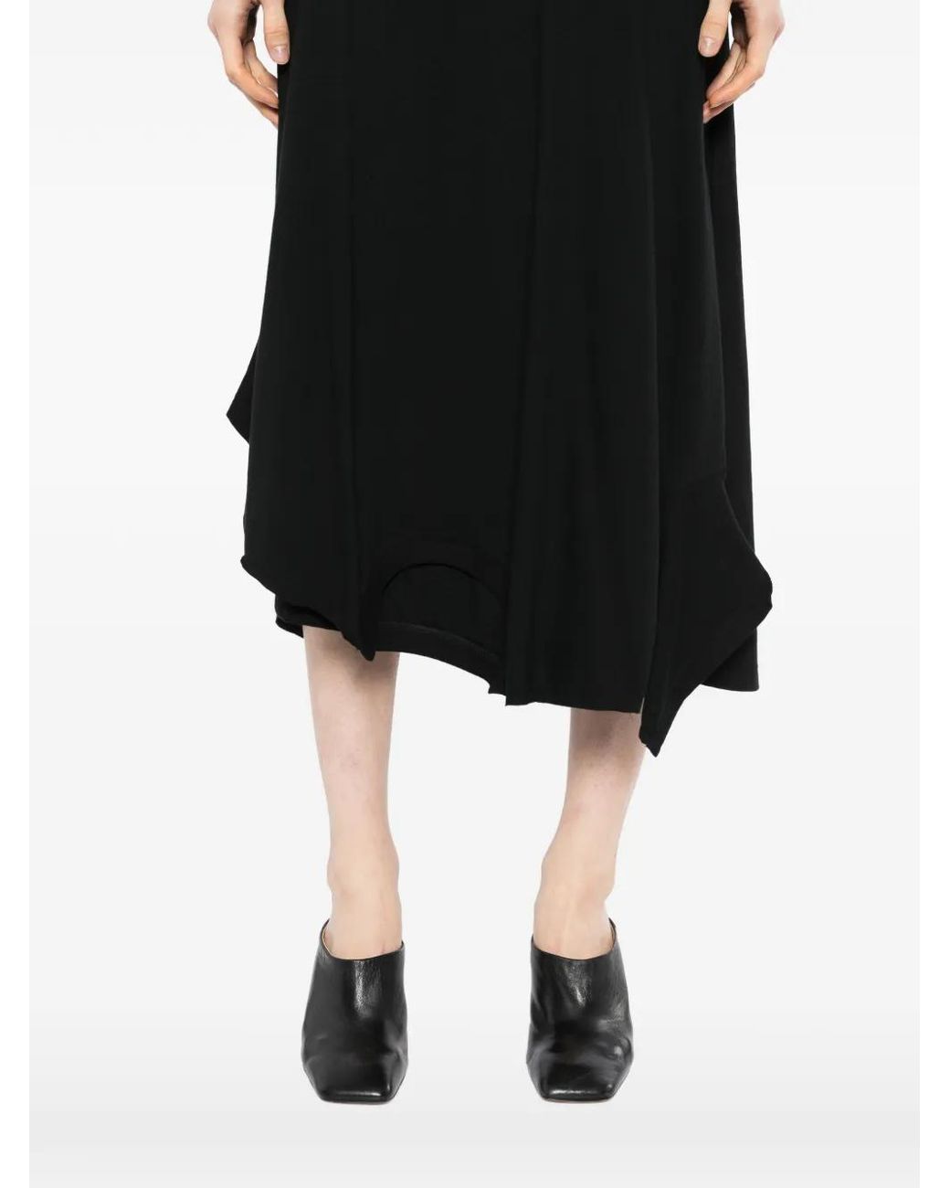Undercover Black Strap Asymmetric Skirt