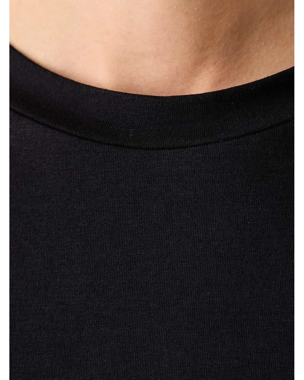 EA7 Black Oversized Logo-Print T-Shirt