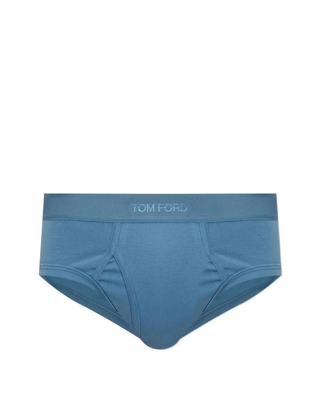 Tom Ford Blue Logo-Waistband Briefs for men