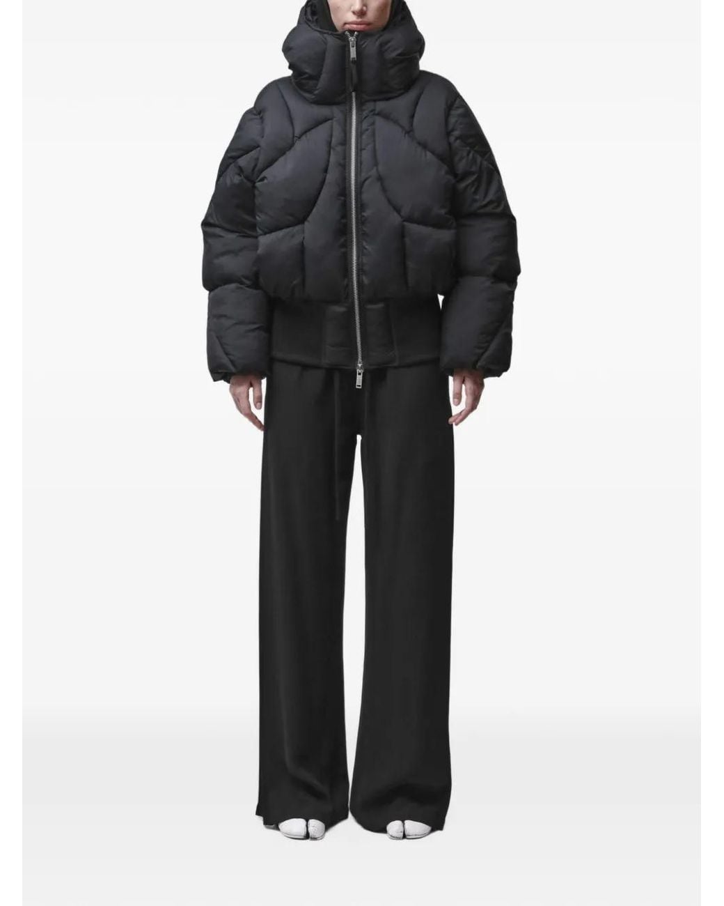 Thom Krom Black Quilted Hooded Jacket
