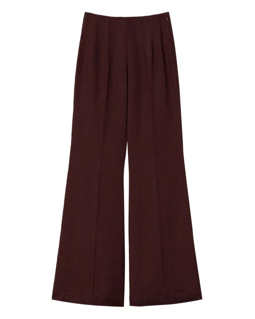 Twinset Geweven Flared Broek in het Purple