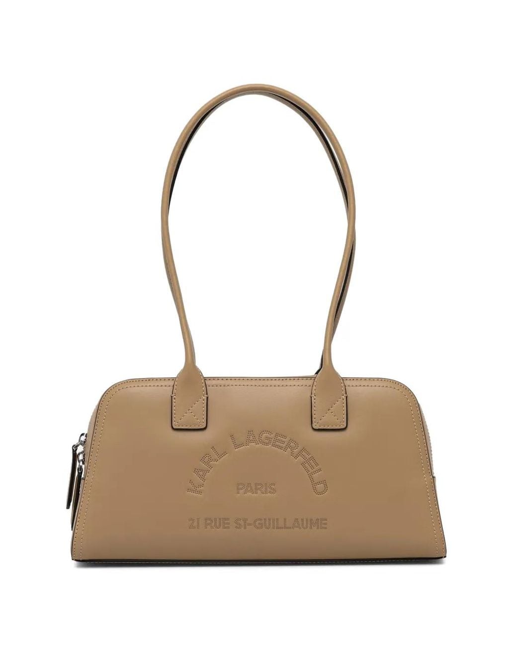 Karl Lagerfeld Natural Perforated-Logo Tote Bag