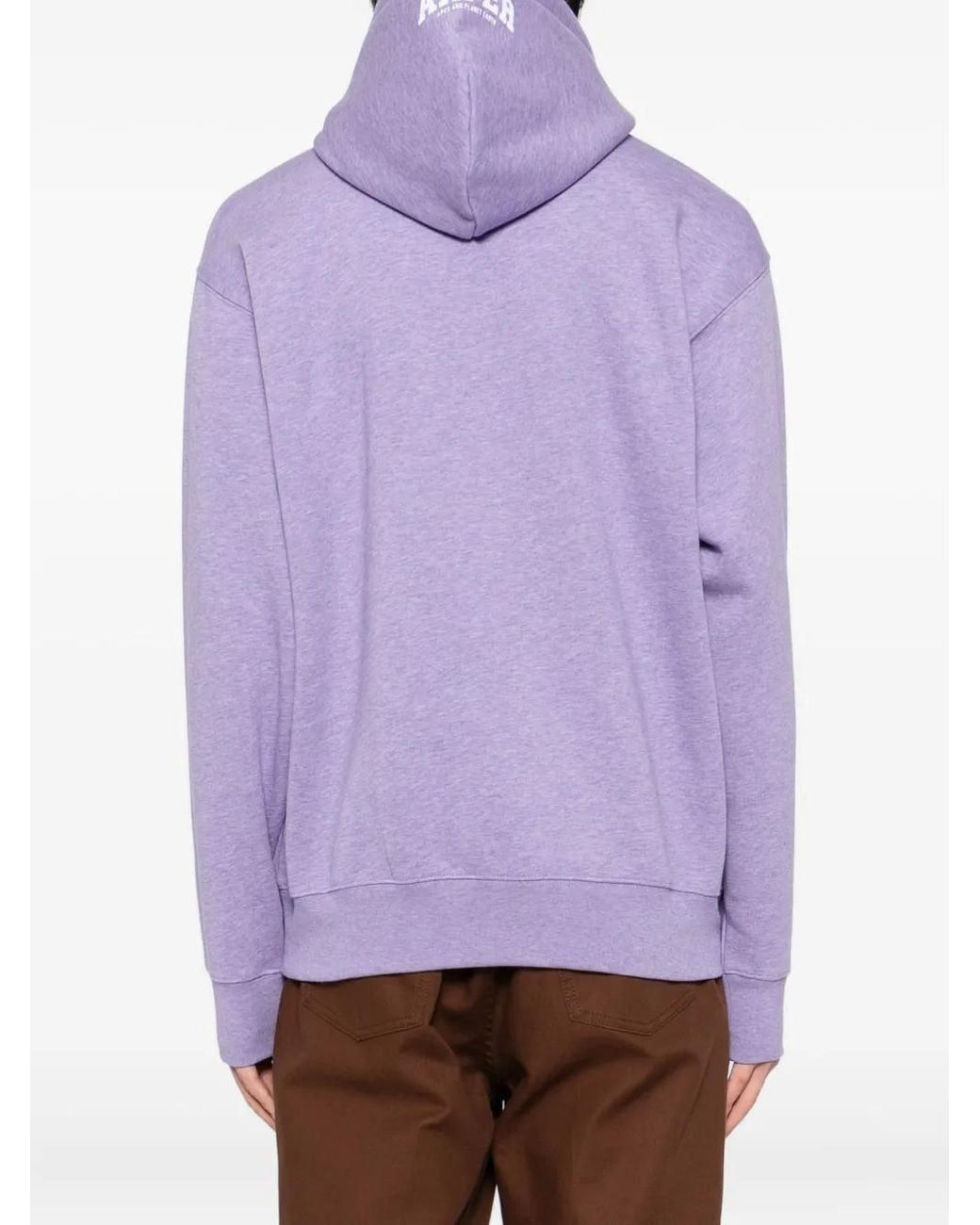 Aape By A Bathing Ape Purple Logo-Plaque Hoodie for men