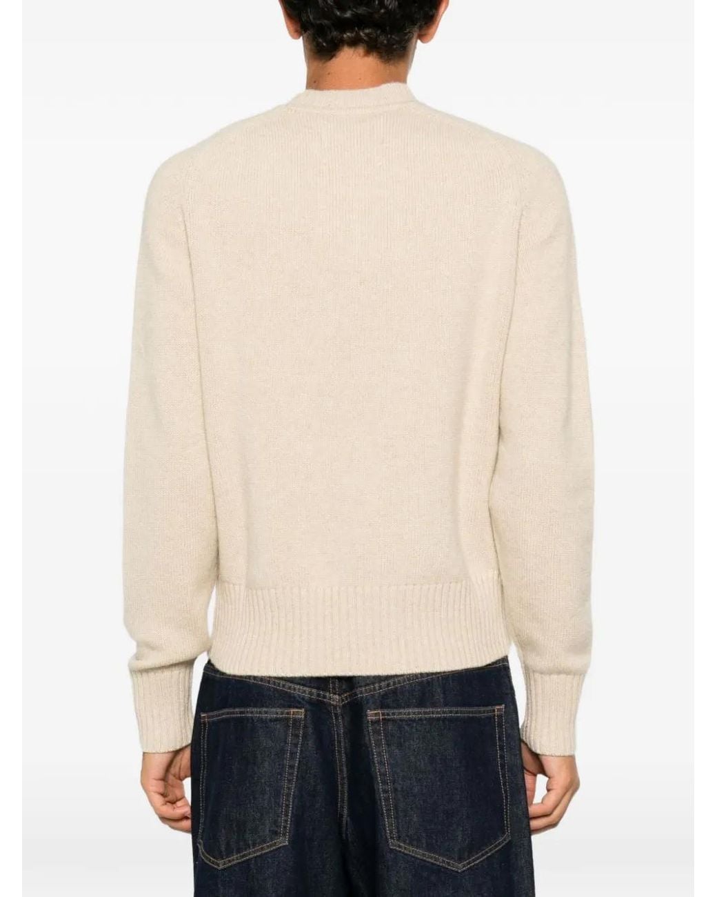 Extreme Cashmere White Bourgeois Knitted Crew-Neck Sweater