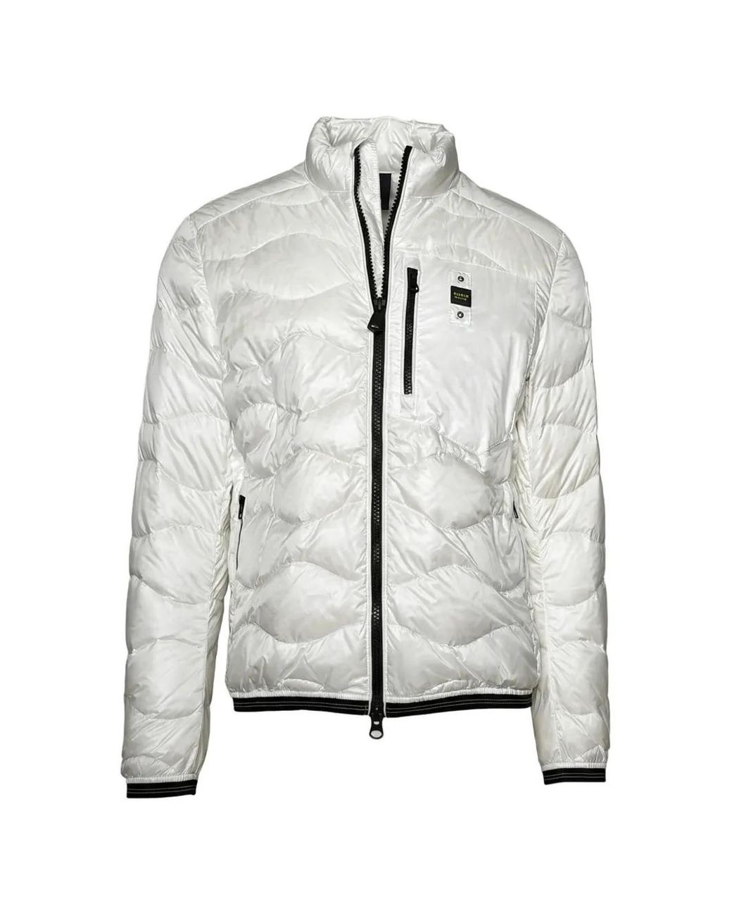 Blauer Gray Zip Quilted Jacket for men
