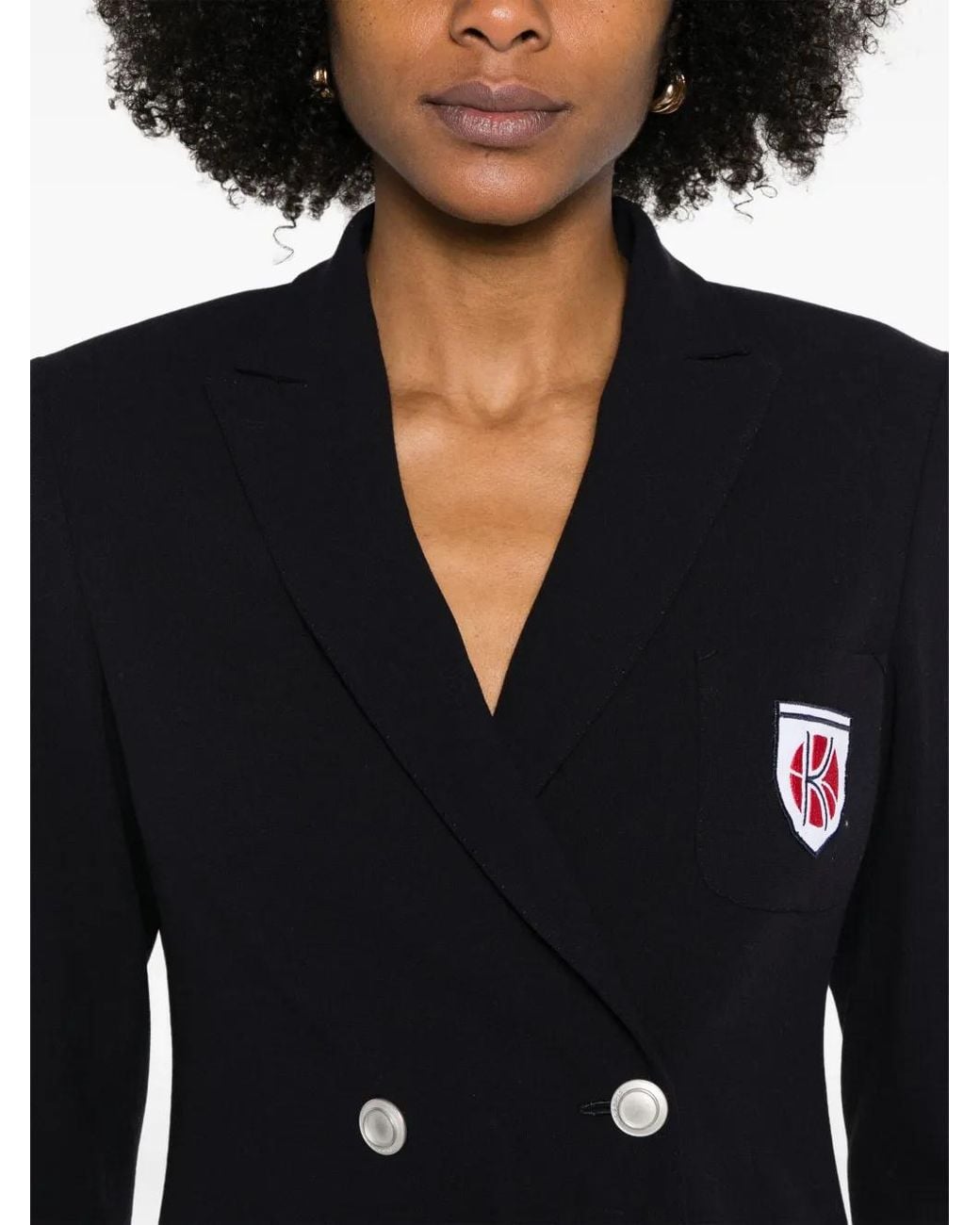 Blazer Con Logo di Kiton in Black