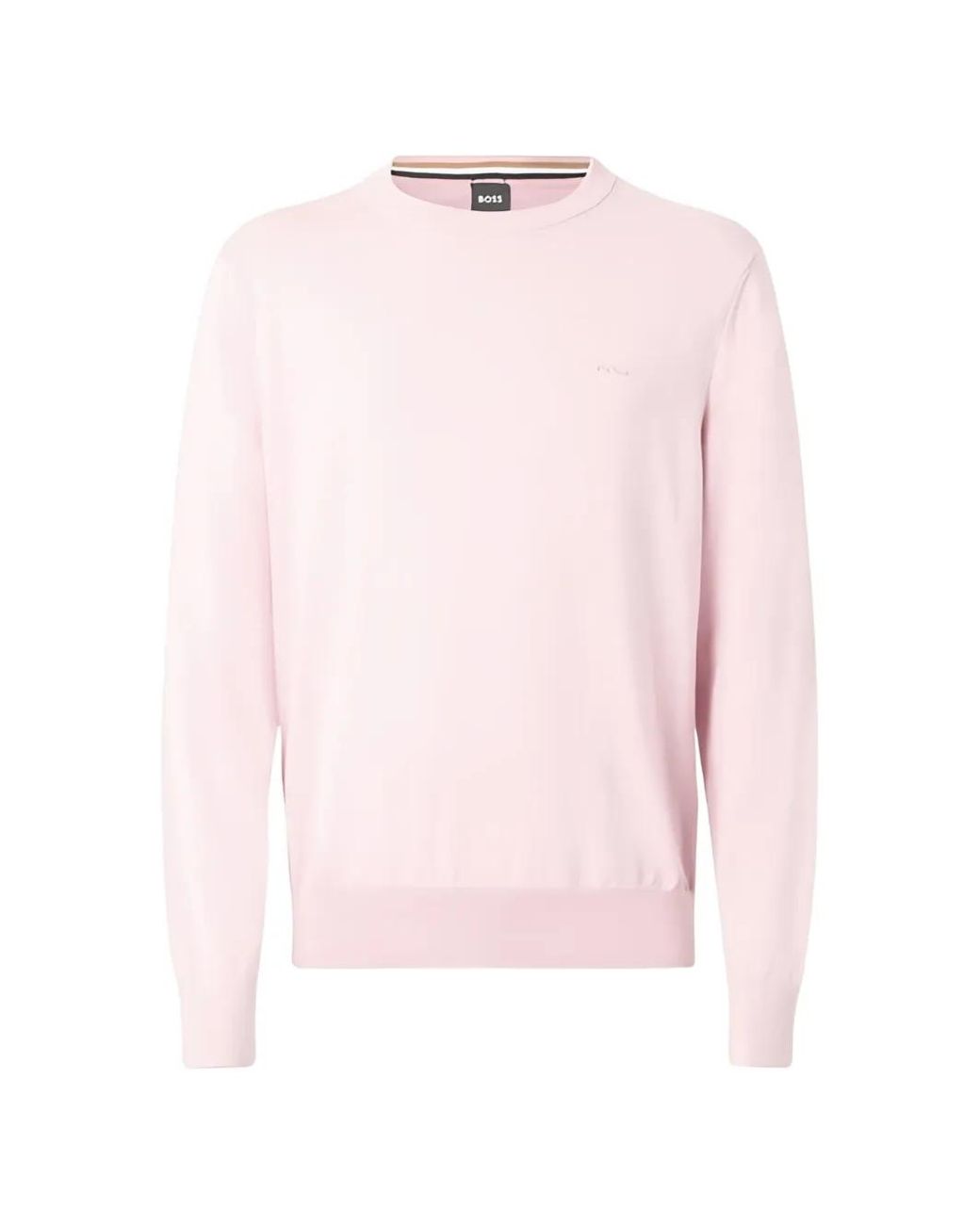 Boss Pink Upacas Crew-Neck Sweater for men