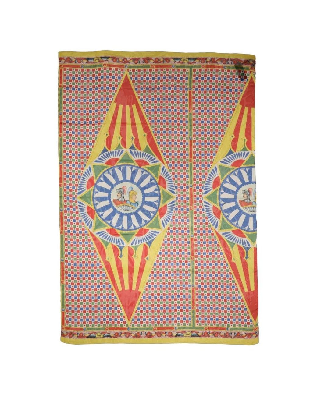 Dolce & Gabbana Pink Carretto-Print Silk Scarf