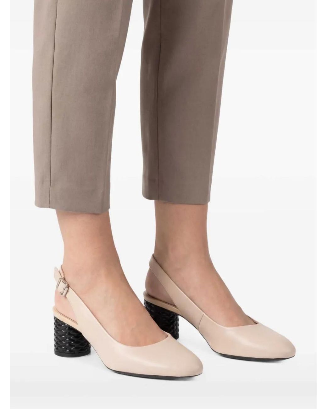 Geox Multicolor Block-Heel Slingback Pumps
