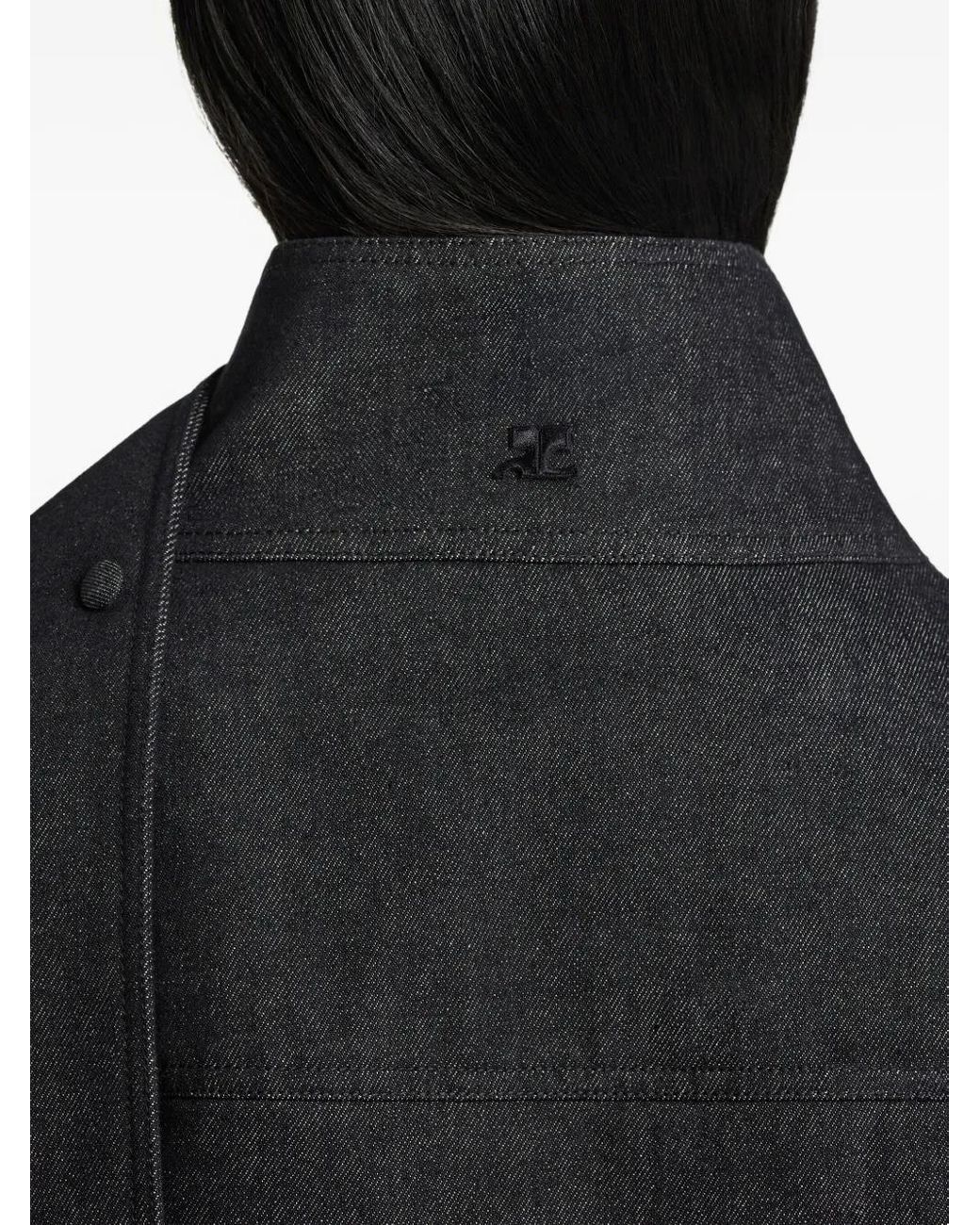 Courreges Black Oversized Denim Jacket