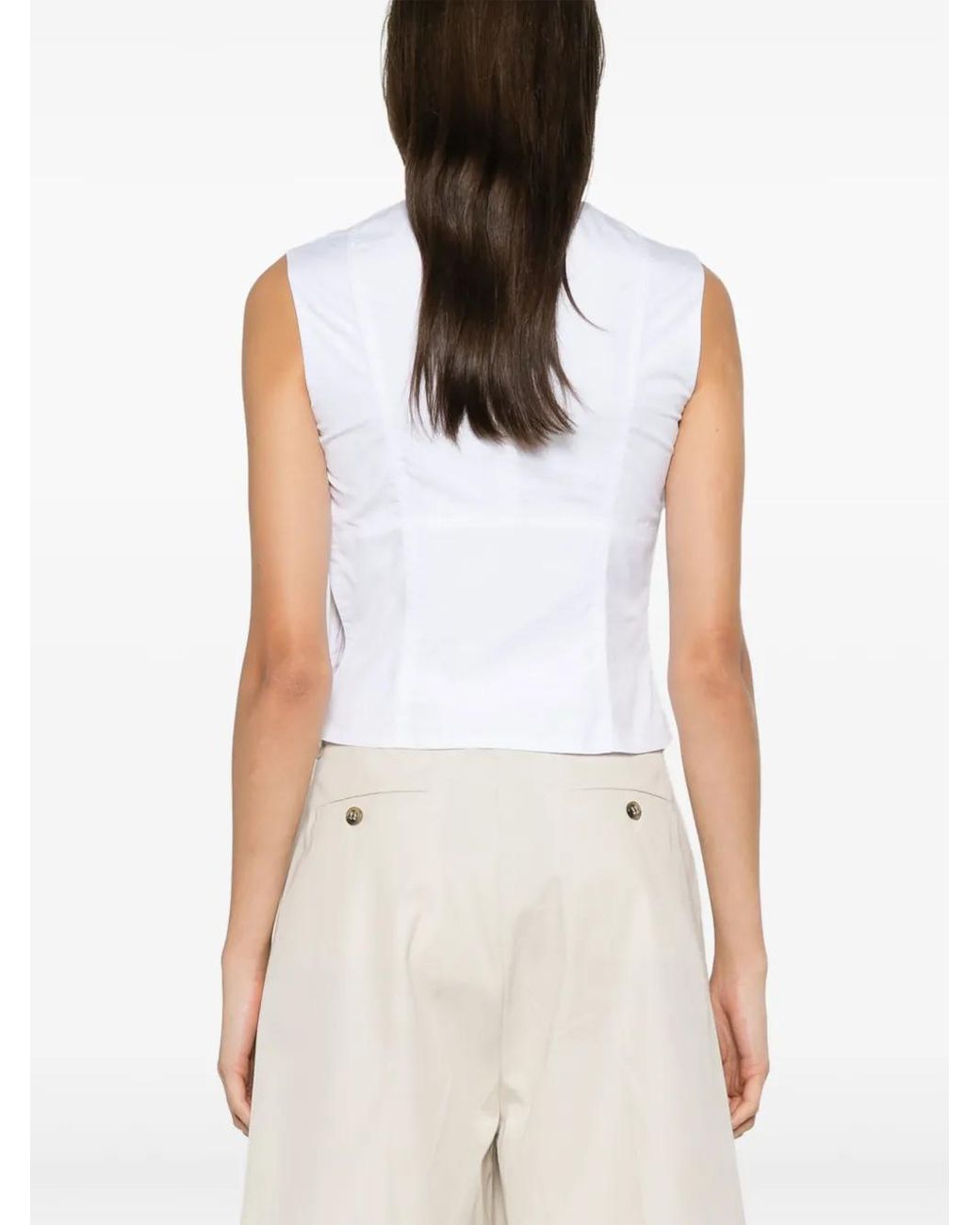 Blusa Plisada Viktor & Rolf de color White