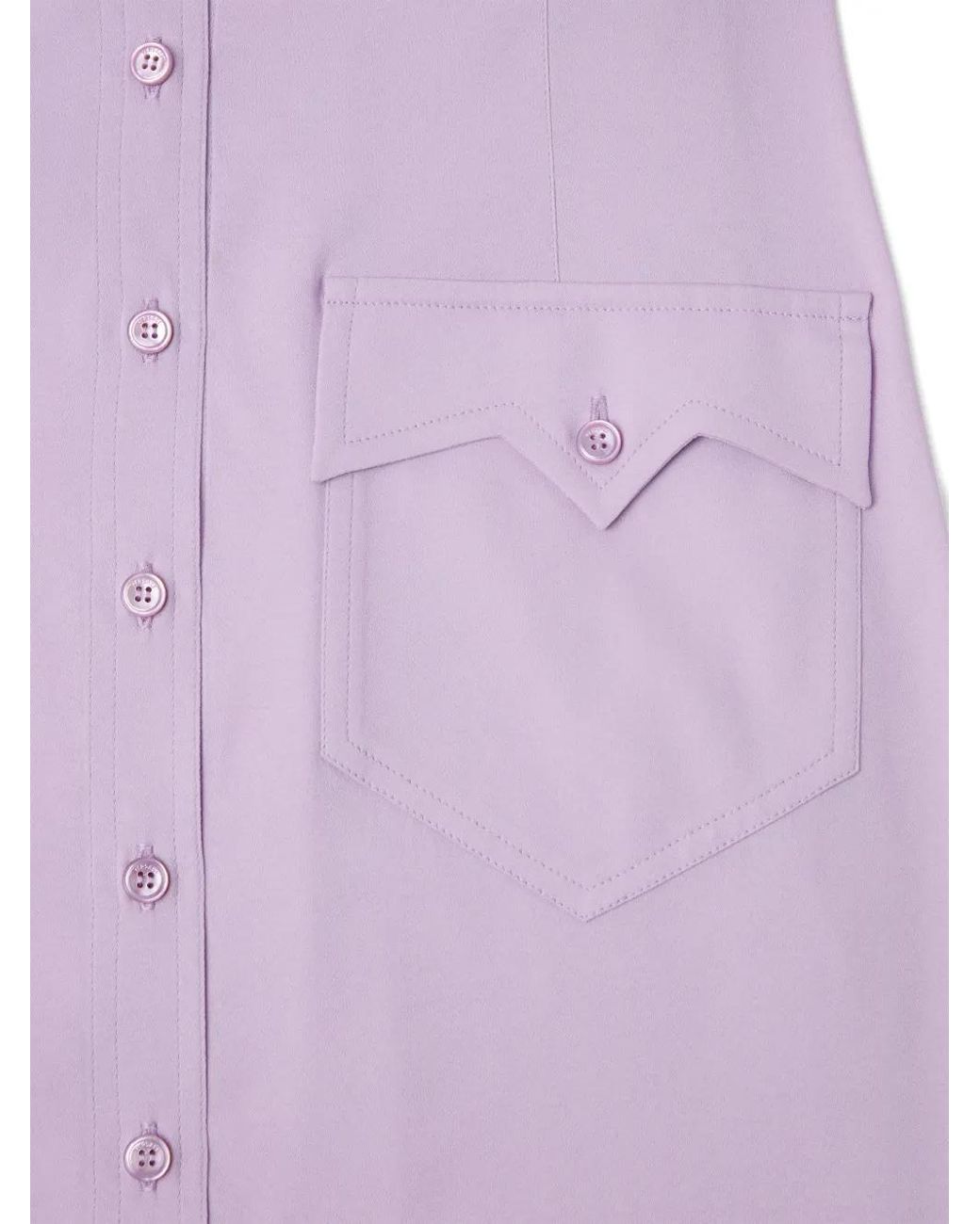 Versace Purple Stretch Georgette Viscose Midi Dress