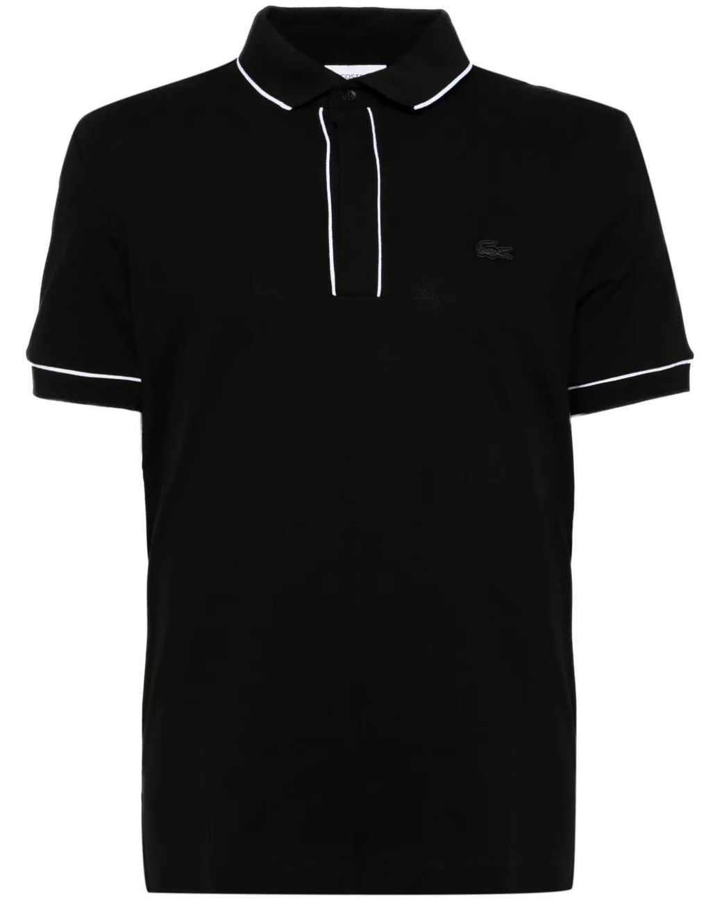Lacoste Black Paris Stretch Piqué Polo Shirt for men