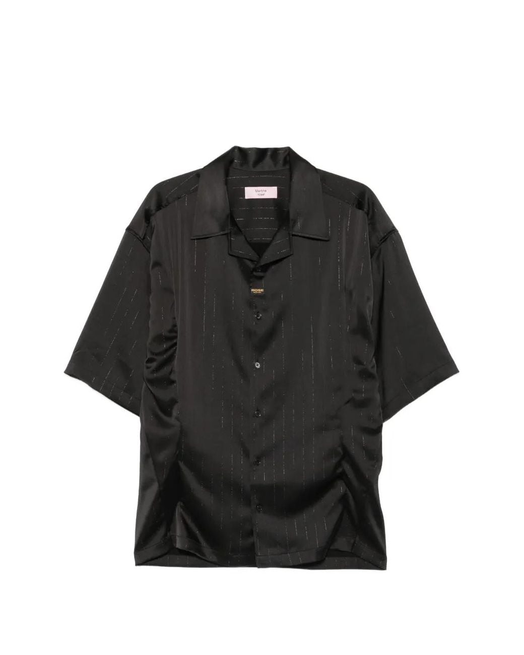 Martine Rose Black Striped Short-Sleeve Shirt for men