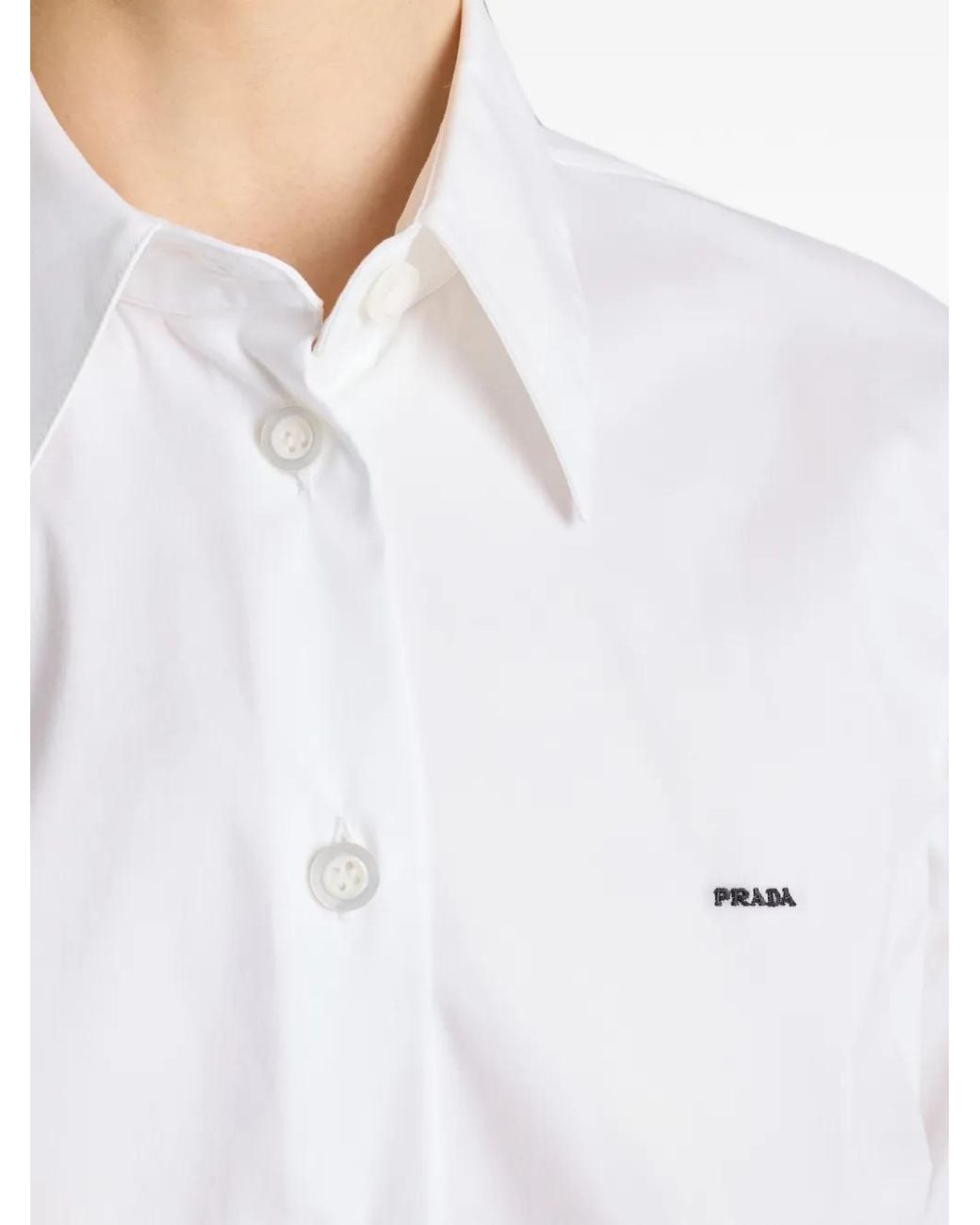 Prada Stretch Overhemd in het White
