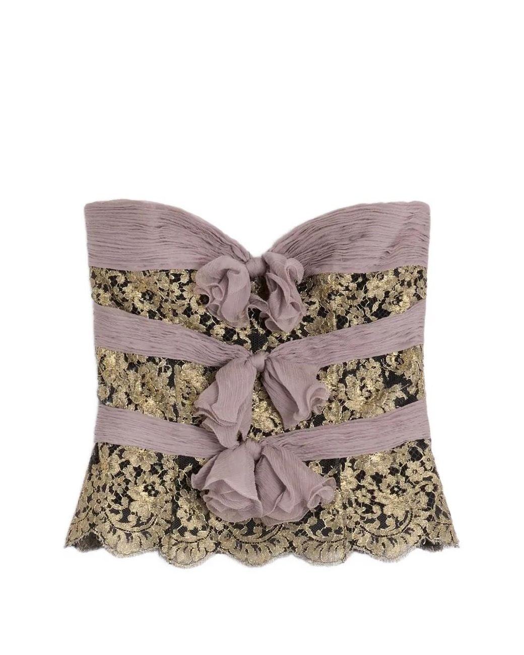 Valentino Garavani Brown Chiffon Top