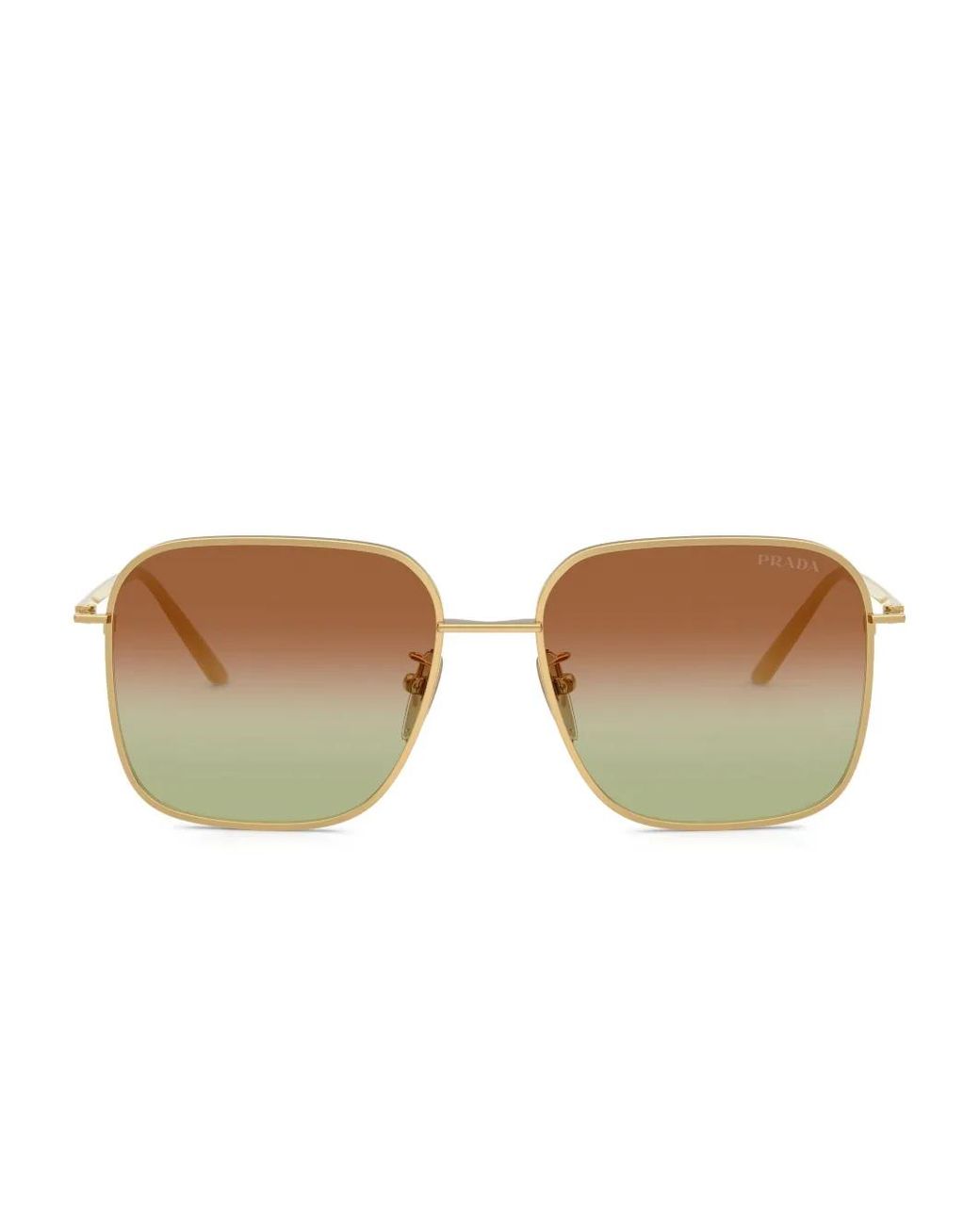 Prada Metallic Square-Frame Sunglasses