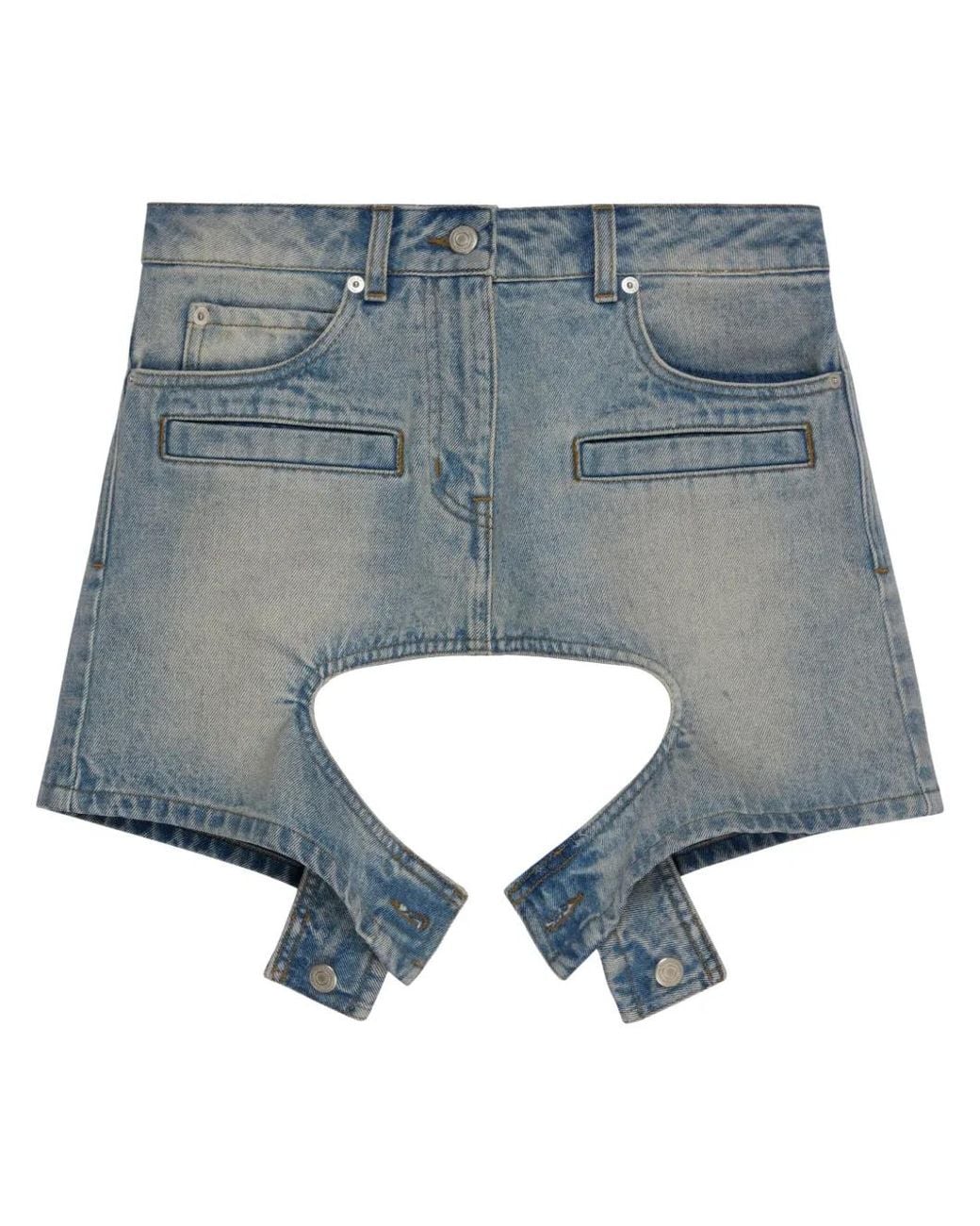 Courreges Blue Chic Denim Mini Skirt For