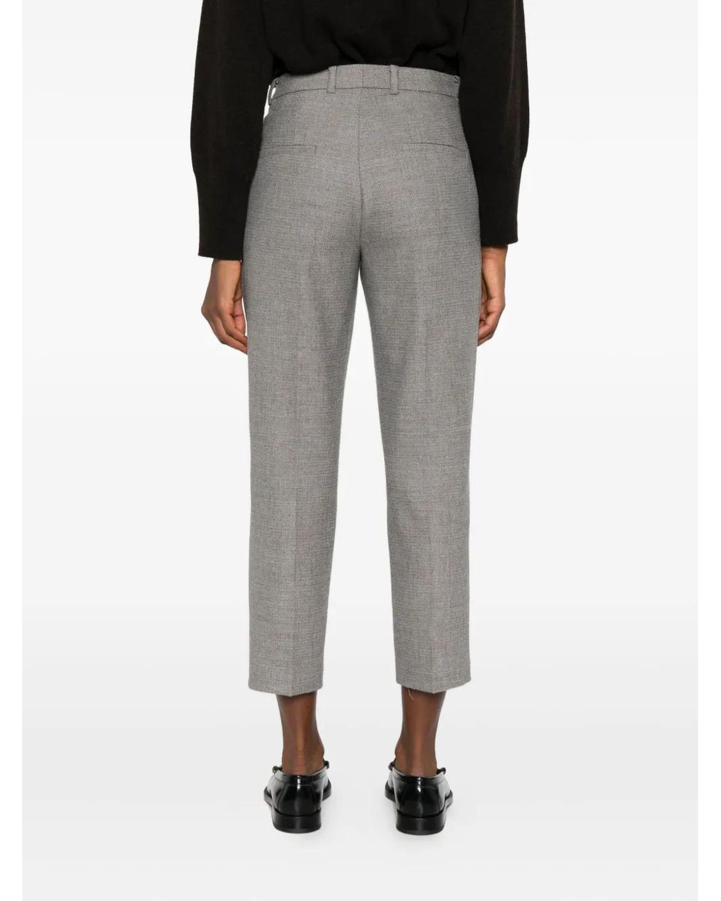 Cambio Gray Hose Mit Fischgrätenmuster