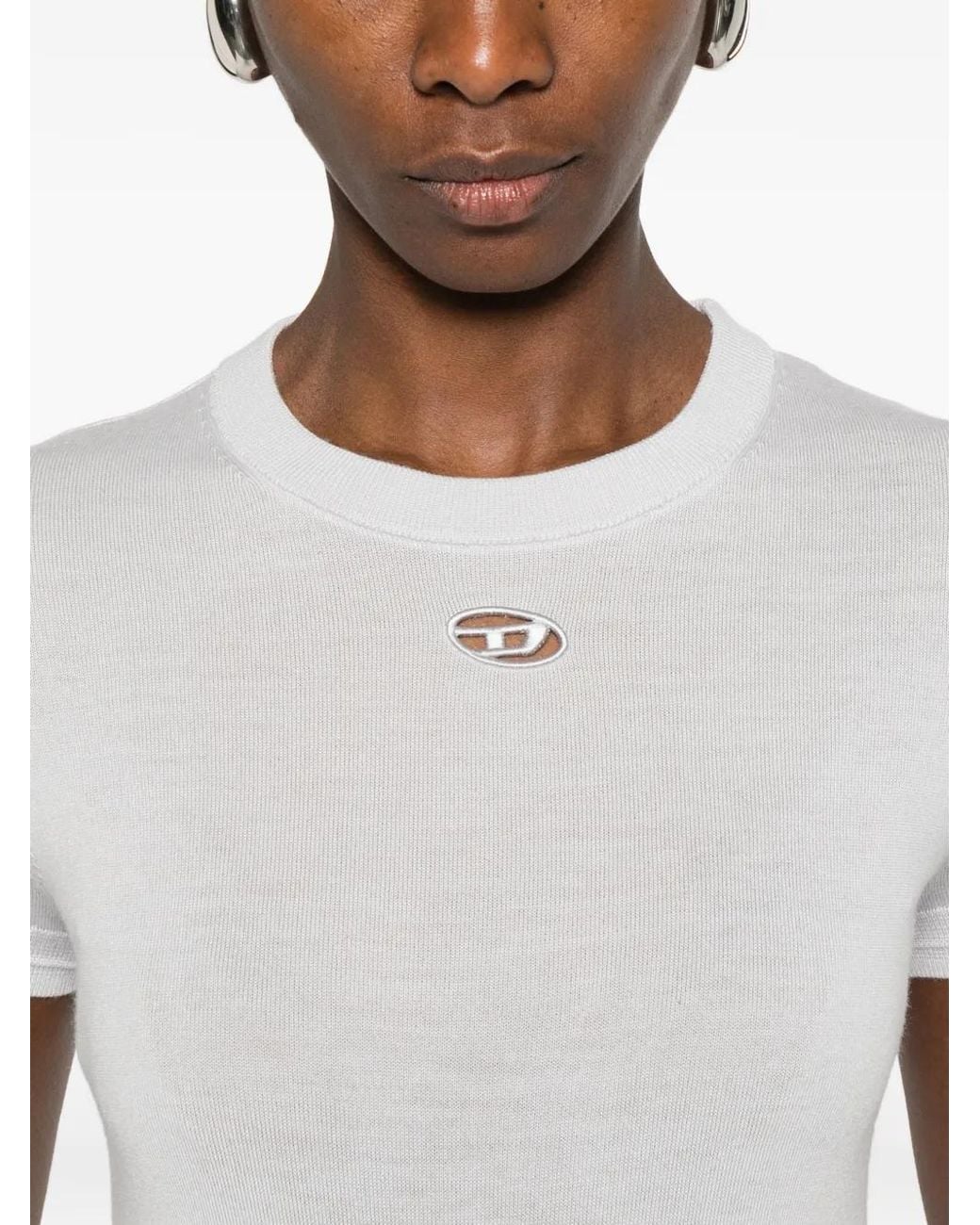 DIESEL White Short-Sleeve T-Shirt