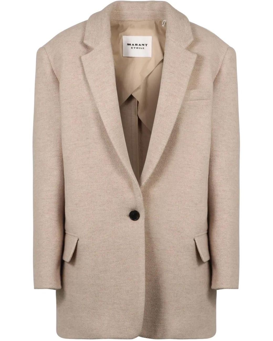 Isabel Marant Natural Single-Breasted Blazer