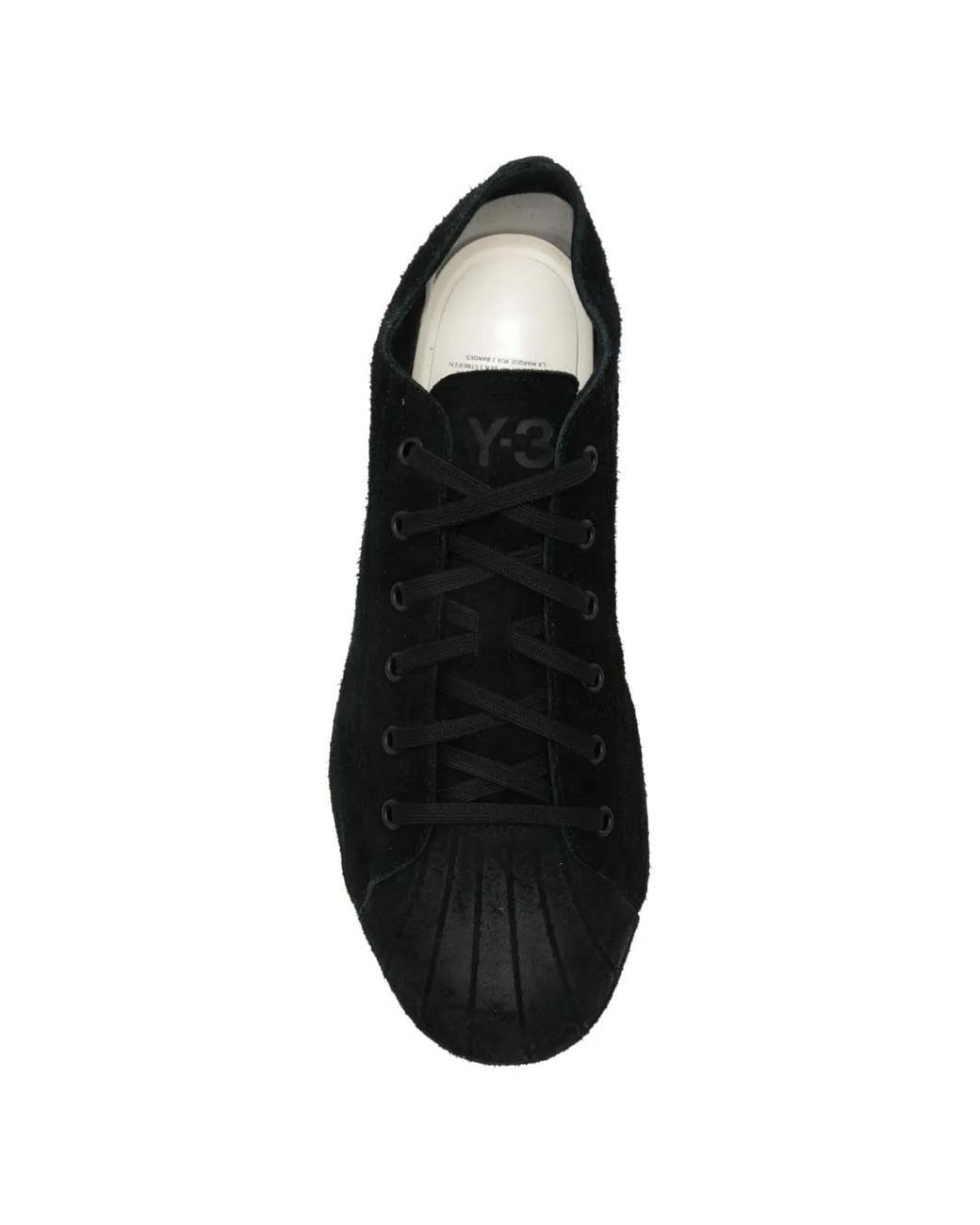 Y-3 Black Suede Shell-Toe Sneakers