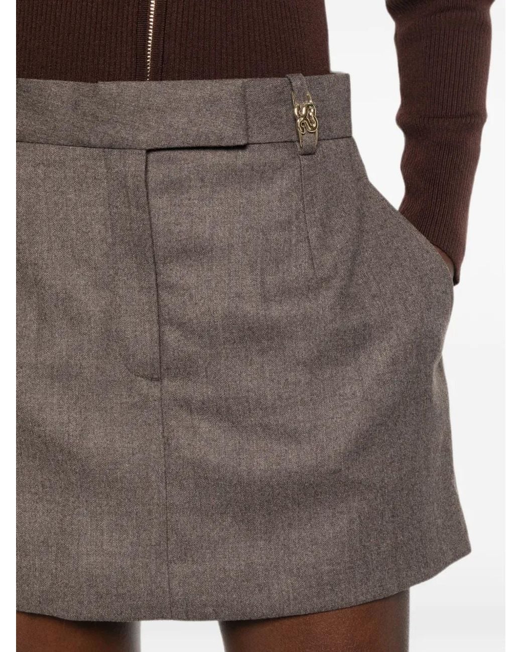 Sandro Gray Wool Skort