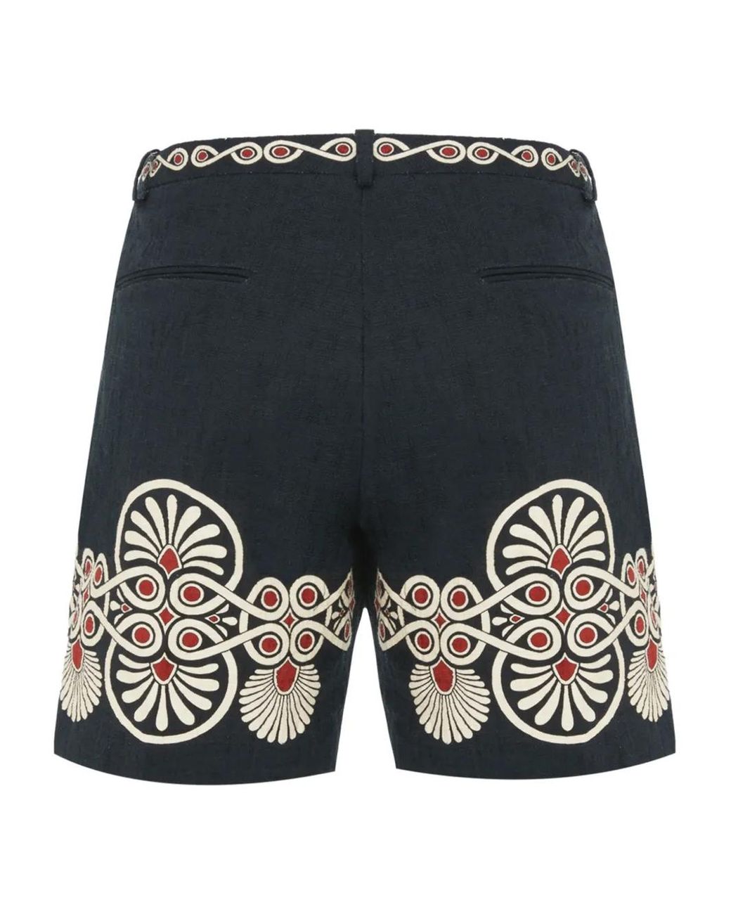 LaDoubleJ Black Medallion-Print Cotton Shorts