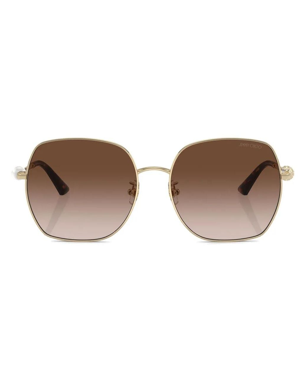 Jimmy Choo Brown Square-Frame Sunglasses