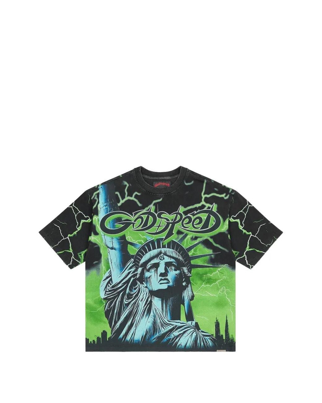 Godspeed Green Voltage Graphic-Print T-Shirt for men