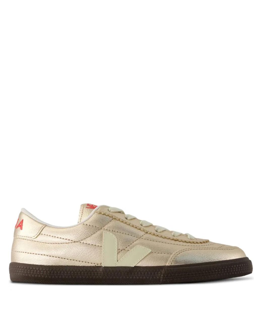 Veja Panenka Round-Toe Metallic Sneakers