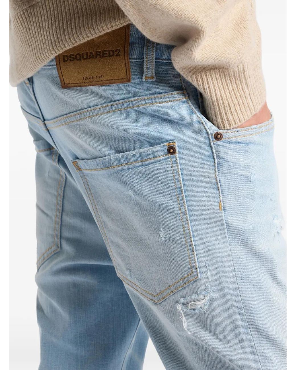 DSquared² Blue Stretch Skater Jeans for men