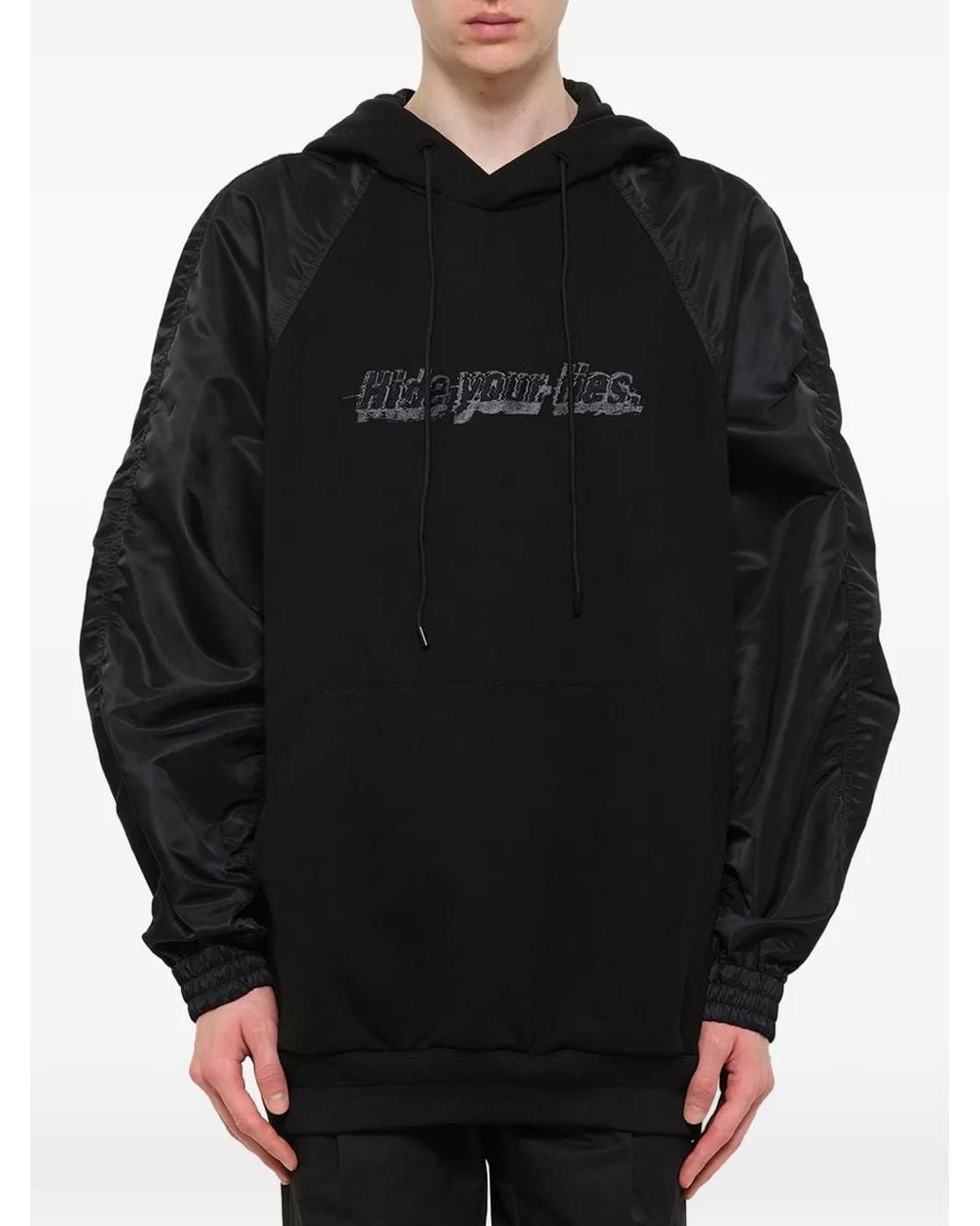 Juun.J Black Hide Your Lies Hoodie for men