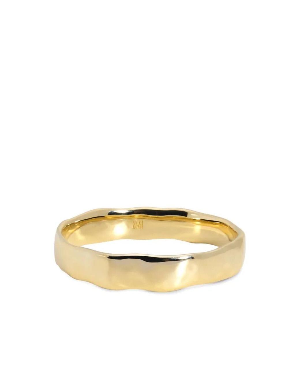 Monica Vinader Metallic Hammered Wide Band Ring